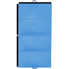 Folding Gym Mat 4x8 Red Blue Yoga Fitness Tumbling Inflatable Landing Pad