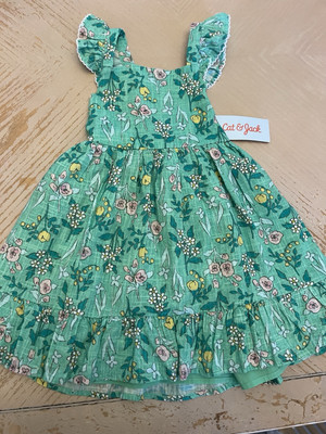 Cat &Jack Floral Strapped Dress Size 4T New With Tags.
