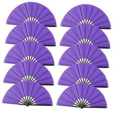 10 Pcs Boots on The Ground Hand Fan Bulk, Folding Popping 10 pcs Purple