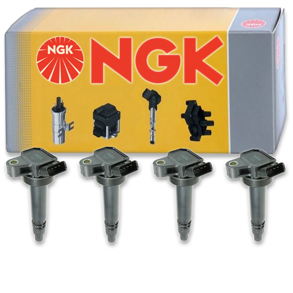4 pcs NGK Ignition Coil for 2005-2006 Toyota Corolla 1.8L L4 - Spark Plug fq