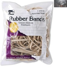 Durable and Strong Rubber Bands - 1 3/8 Oz Assorted Sizes - Ideal for Organizing
