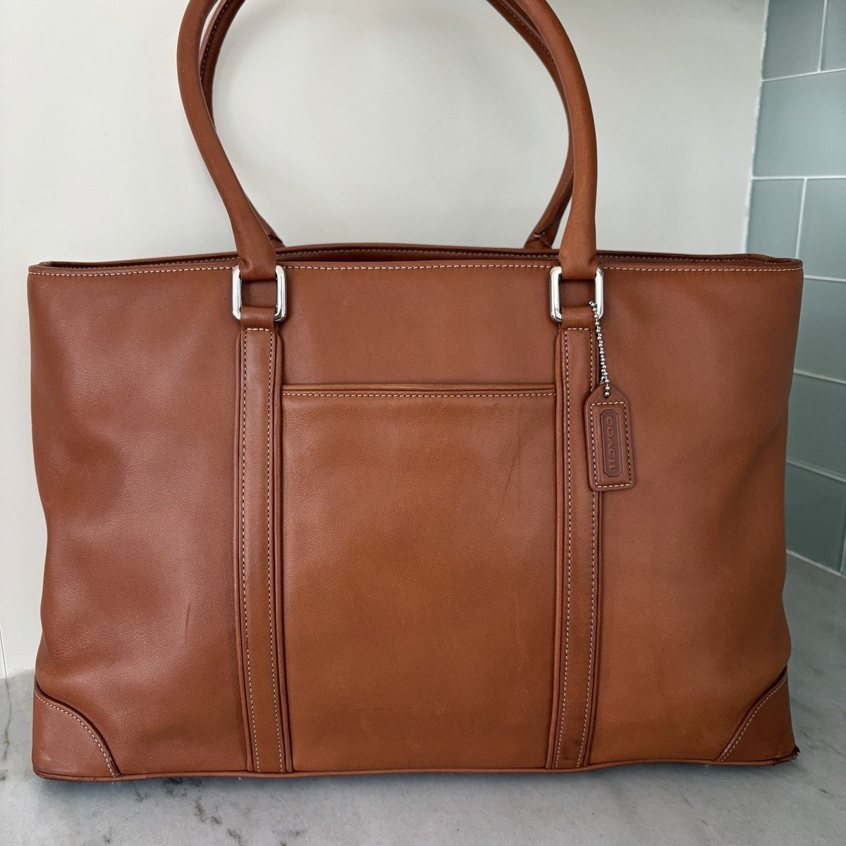バッグ Vintage Coach Leather Tote Bag Brown Vintage Coach Hampton Bag Brown Leather Tote Satchel Shoulder