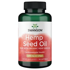Swanson Made w/Organic Hemp Seed Oil (Omegatru) 1 G 60 Softgels