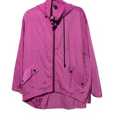 DKNY NWT Pink Long Sleeve Full Zip Hooded Jacket S