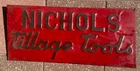Vintage Nichols Tillage Tools Metal/Tin Advertising Sign 25”