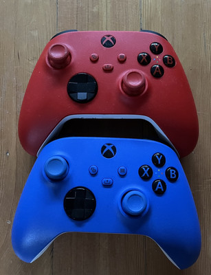 Microsoft Xbox Series S/X Video Game Wireless Controller Pair Blue Red 