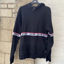 MENS MOSHINO HOODED FULL ZIP JACKET SIZE M LOGO