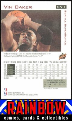 1997-98 Fleer #271 Vin Baker Seattle SuperSonics | eBay