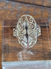 Sterling Silver Filigree BOHO Ring Size 7.5