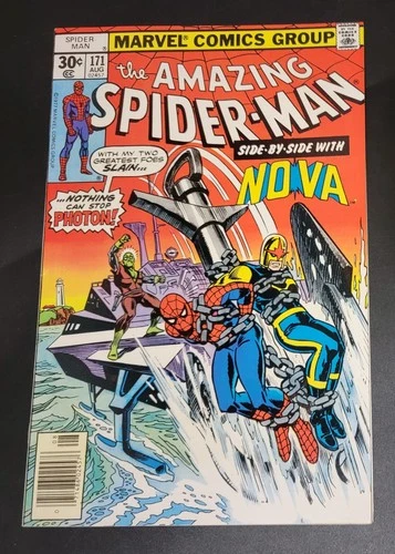 Amazing Spider-Man (1963) #171 Ross Andru Nova & Spider-Man Cover Len Wein VF+
