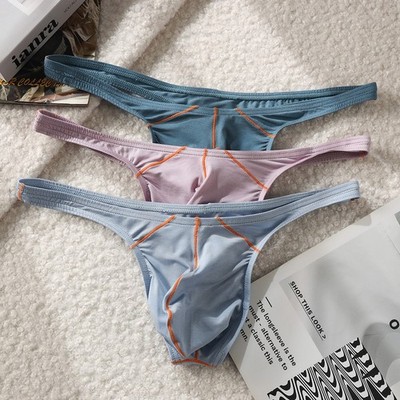 Herren G-String Tanga weicher Stoff Sport Stil Erotik Design solides Muster