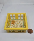 Vintage Fisher Price little people yellow baby playpen bed for nursery
