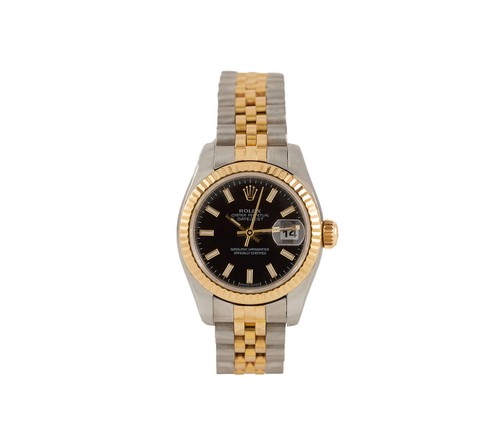 2005 Rolex Datejust 179173, 26MM, Black Dial, Two-Tone Ladies Watch