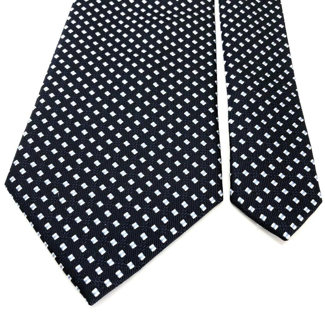 Mario Valentino Navy Dot Pattern Tie Used thumbnail 2