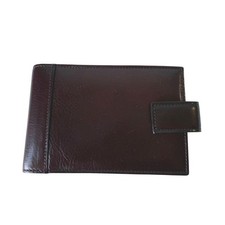 Tumi Modernist Palm Case Burgundy Glazed Calfskin bifold Snap Closure