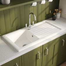 Reginox Traditional Kitchen Sink Single Bowl Reversible Drainer Waste RL304CW II
