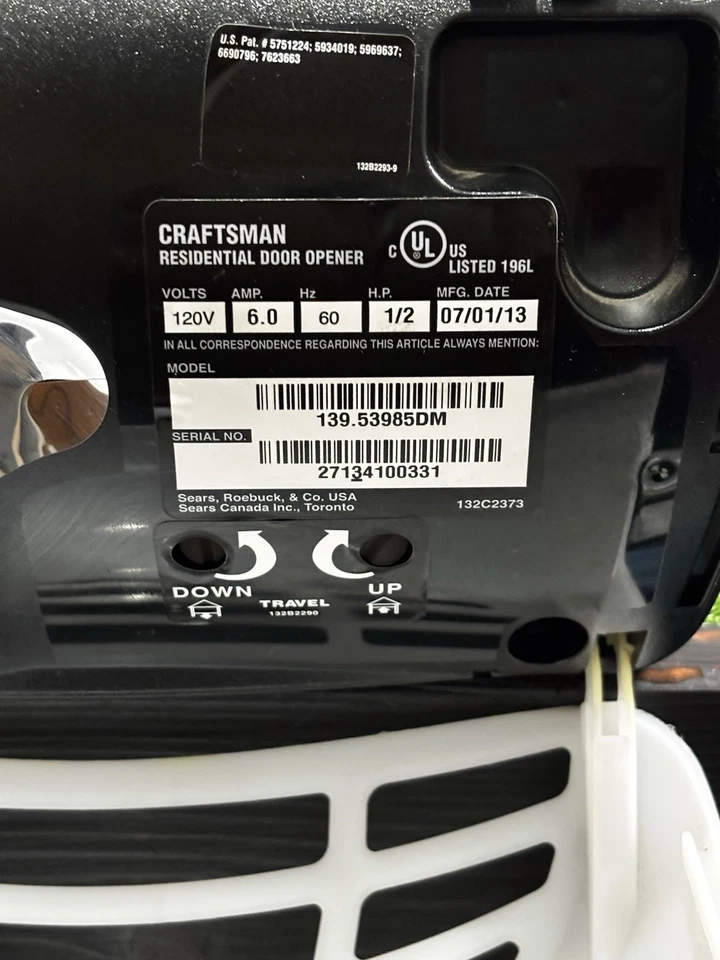 craftsman garage door opener 139.53985DM +Sensors/logic Board/remote *No Rail* - Image 2 of 4