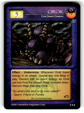 Magi Nation Orok 2001 Core Dream Creature Interactive Imagination Card