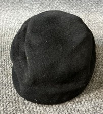Vintage Ladies/Women  s Glenover Tilt Hat Black 100 Wool Tea-Felt 1950s Large