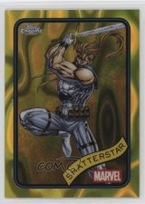 2025 Topps Chrome Marvel Comics Yellow Lava Refractor Shatterstar #49 1e88