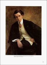 1981 Vintage Print 1907 Rembrandt Bugatti Portrait Fine Art Oil Painting Image