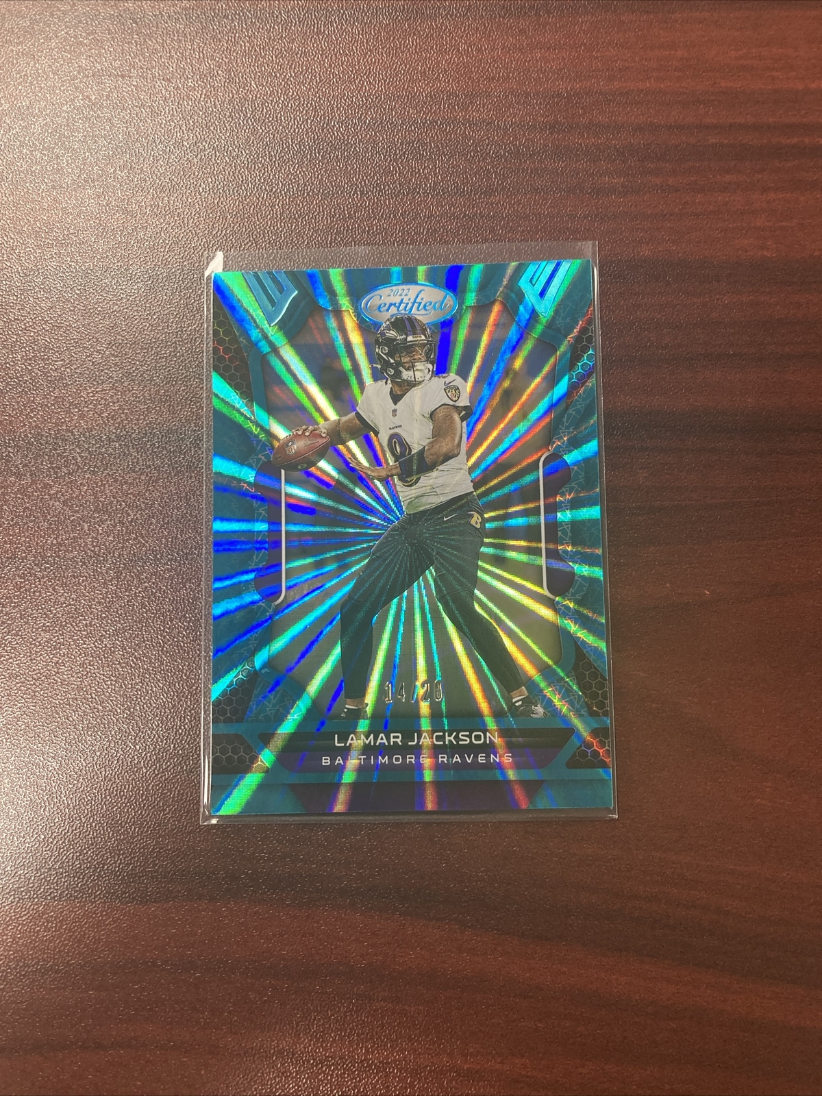 2022 Certified Lamar Jackson FOTL Mirror Teal 14/20 SSP