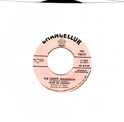 Peter De Angelis:  The Happy Mandolin / Holiday in Naples ''INST.''.. 45 RPM -3180