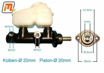 FORD Escort MK2 master brake cylinder only for servo brake ATE 11/75-08/80