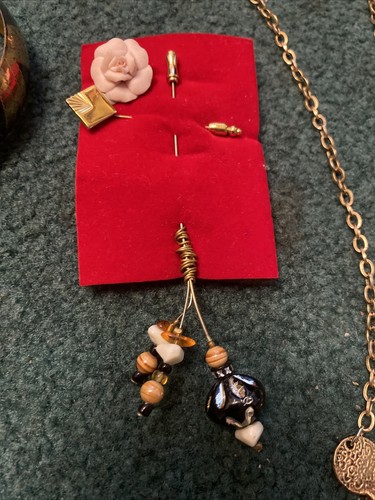 Lot Of 10 Vintage Costume Jewelry Necklaces, Bracelets, Earrings, Pin - Picture 6 of 10
