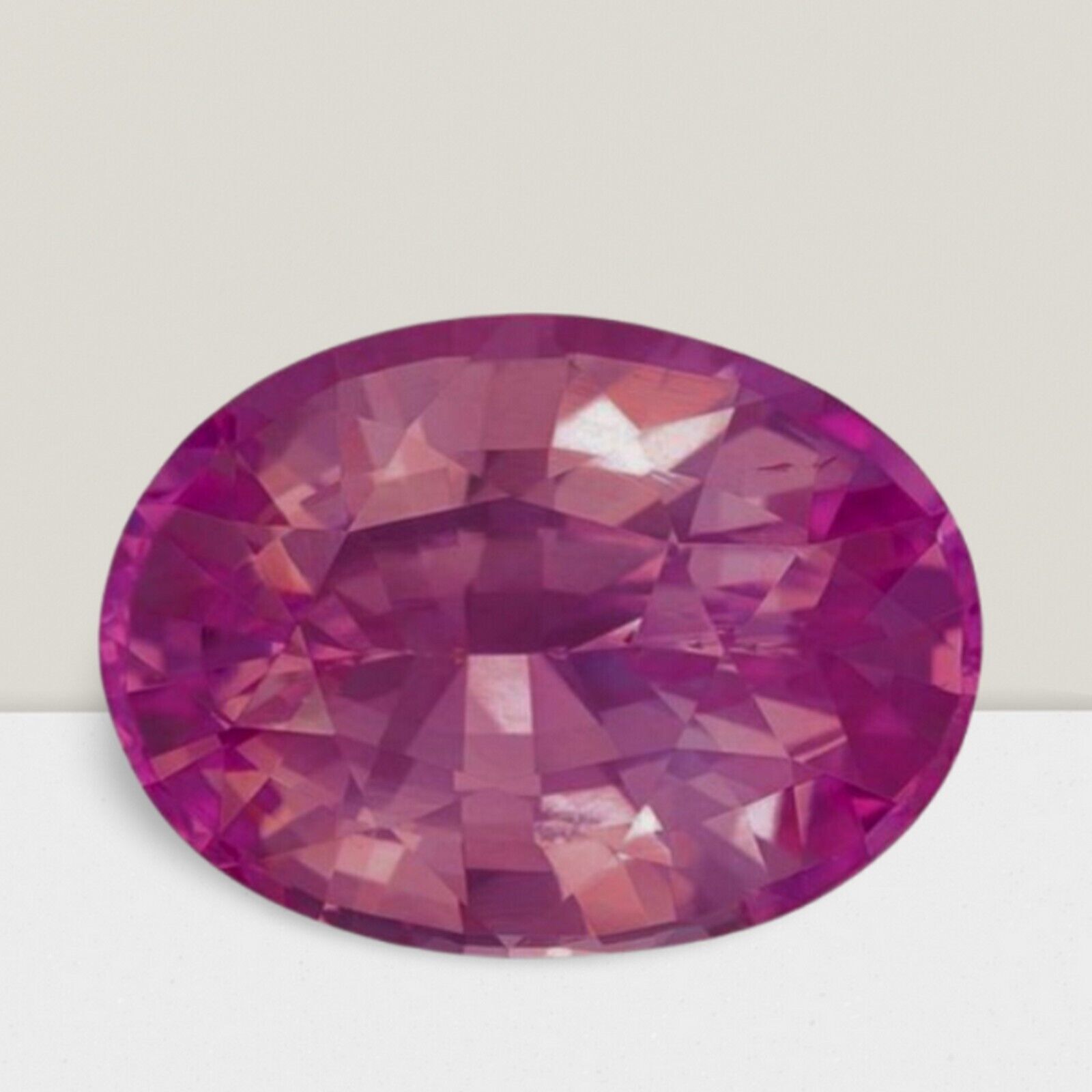 Vivid Pink Sapphire Oval Cut Loose Gemstone 0.61 Cts 6x4mm