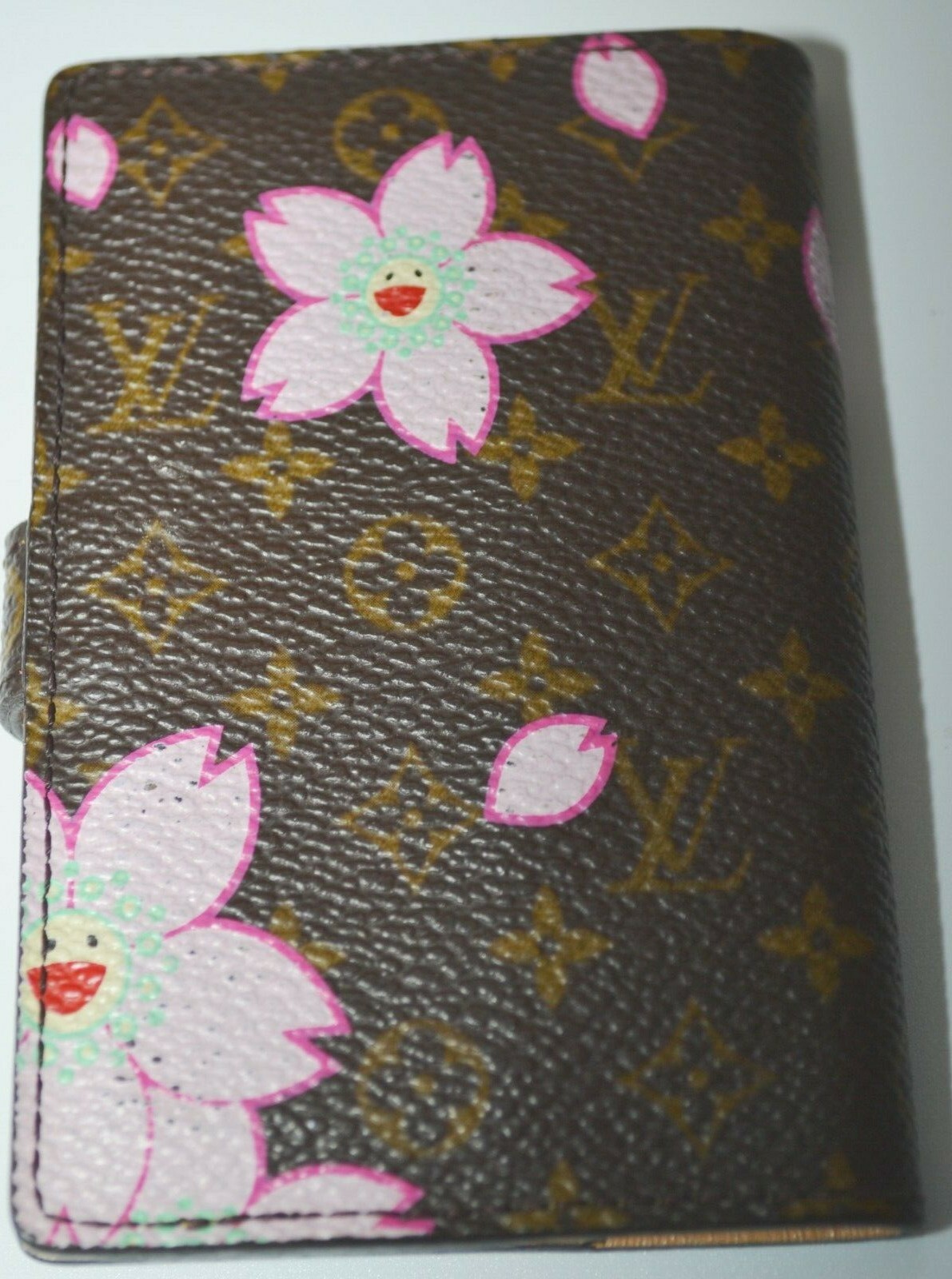 LOUIS VUITTON CHERRY BLOSSOM MURAKAMI MINI ADDRESS BOOK CC WALLET AUTHENTIC RARE image 2