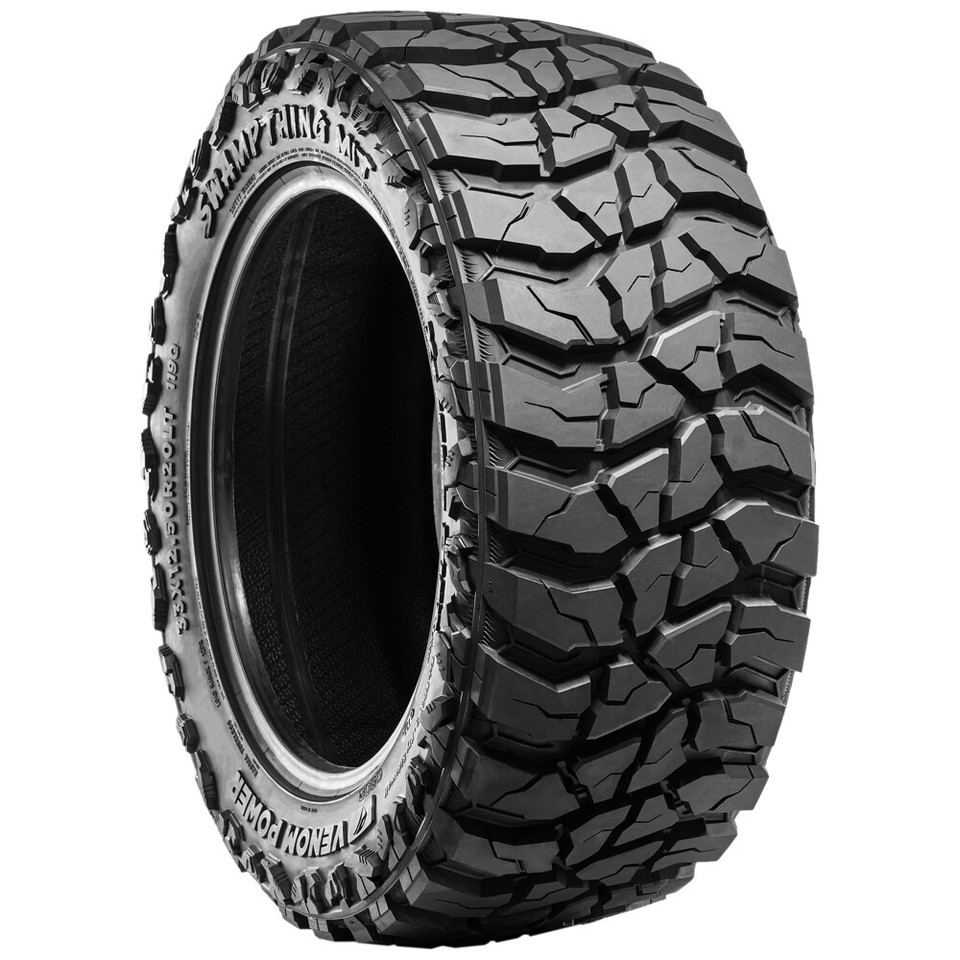 (QTY 4) LT265/70R17 Venom Power Swamp Thing M/T 123/120Q LRE White