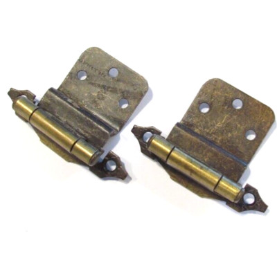 Amerock Self Closing Hinges Pair Hammered Smooth (Please Read)