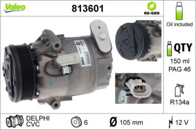 VALEO 813601 Kompressor, Klimaanlage für OPEL