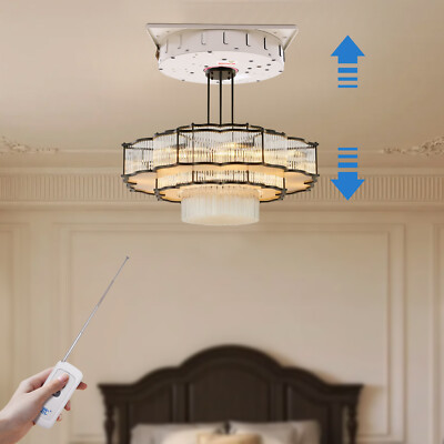 Motorized Chandelier Hoist Lift System with Remote and Wall Control Heavy Duty