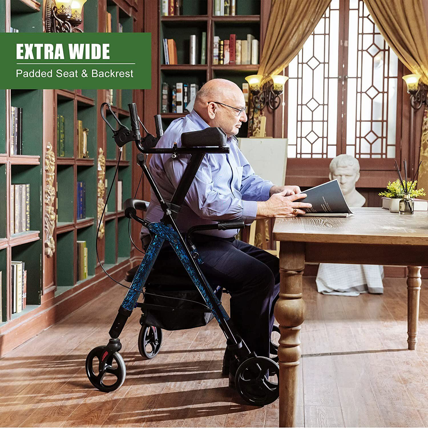 OEM BEYOUR WALKER Heavy Duty Upright Rollator Walker Upgrade Walking