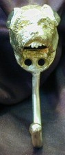 NORFOLK TERRIER J Hook, Robe Hook, Coat Hook, Leash Hook Bronze