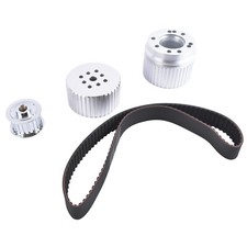 New Belt Drive Pulley Kit For Small Block Chevy Sbc 283-400 Long Water Pump Lwp