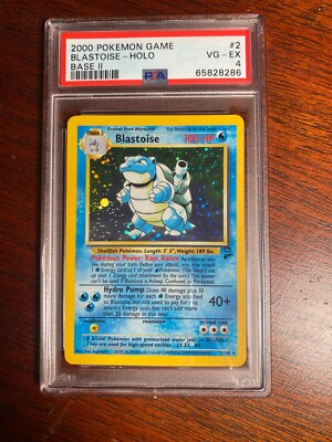 Pokémon TCG Blastoise Base Set 2/102 Holo Unlimited Holo Rare PSA
