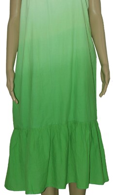 Rhode Resort Lea Dip Dye Ombre Printed Sleeveless Green Midi Dress New  Small S | eBay