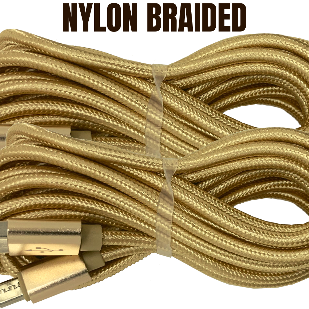 Câble USB Tressé Nylon 1M/2M/3M - Charge Rapide Pour IPhone, Huawei, Xiaomi, Samsung Et Plus