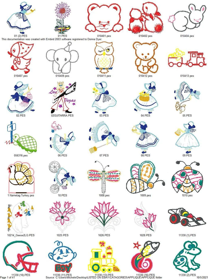 OVER 1600 APPLIQUE COLLECTION EMBROIDERY MACHINE DESIGNS PES JEF ON USB DRIVE