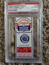 1983 Detroit Tigers Ticket Alan Trammell 5 Hits, Lance Parrish HR Psa 1/1 1984