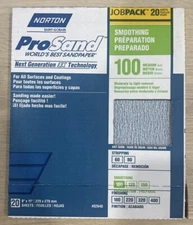 Norton ProSand 9" x 11" Sanding Sheets 100 Grit - 20 PACK