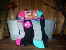 FRUIT OF THE LOOM GIRLS NO SHOW SOCKS 6 PACK SIZE LG 4-10 SCHOOL CLOTHING NEW