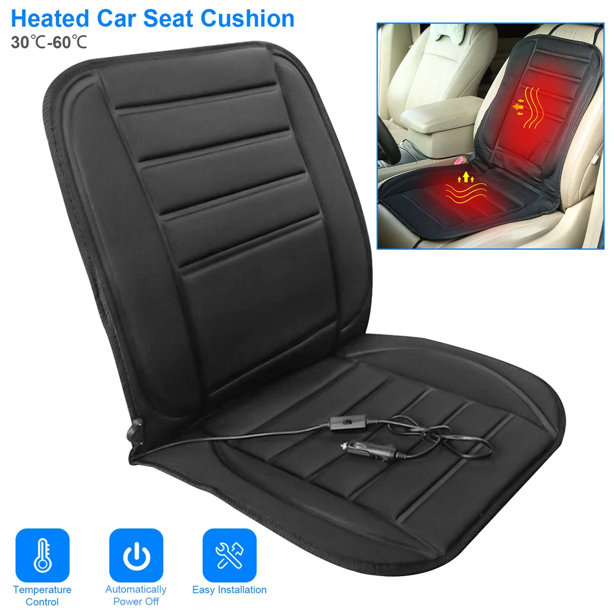 Heated leather seat covers cheap