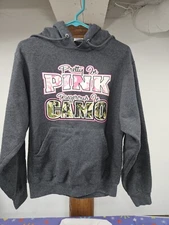Women's Pretty In Pink Dangerous In Camo Hooded Sweatshirt Size S