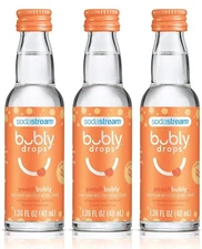 SodaStream bubly Drops, Peach, 1.36 Fl Oz (Pack of 3)