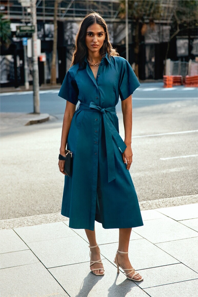 teal dress shirt and tie