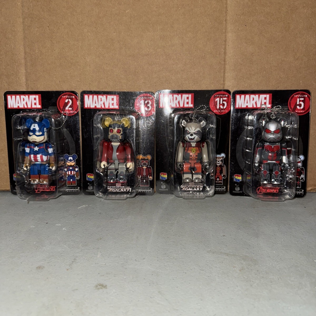 Bearbrick Happy Kuji Avengers 100% MARVEL MINI FIGURE Keychain